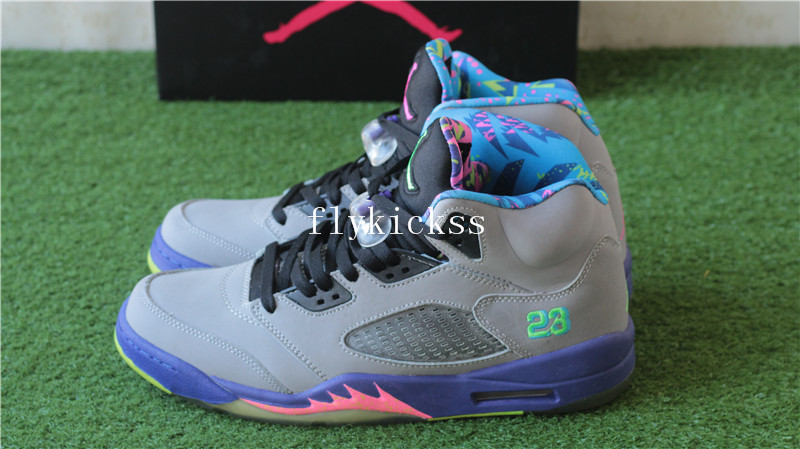 Authentic Air Jordan 5 Retro Bel Air Grey Black Purple